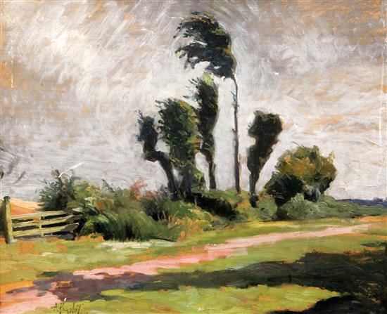 Albert-Edouard Puyplat (1876-) Le Vent Bretagne  & 2 other landscapes